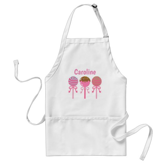 Yummy Pink Cake Poppen Gepersonaliseerd Apron Standaard Schort (Voorkant)