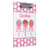Yummy Pink Cake Poppen Gepersonaliseerd klembord (Rechts)