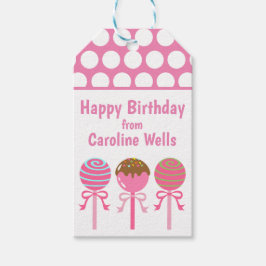 Yummy Pink Cake Poppen Gepersonaliseerde Gift Labe Cadeaulabel