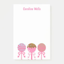 Yummy Pink Cake Poppen Gepersonaliseerde Post-it N Post-it® Notes