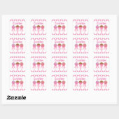 Yummy Pink Cake Poppen Gepersonaliseerde Stickers (Vel)