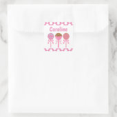 Yummy Pink Cake Poppen Gepersonaliseerde Stickers (Tas)