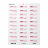 Yummy Pink Cake Poppen Return Address Labels (Full Sheet)