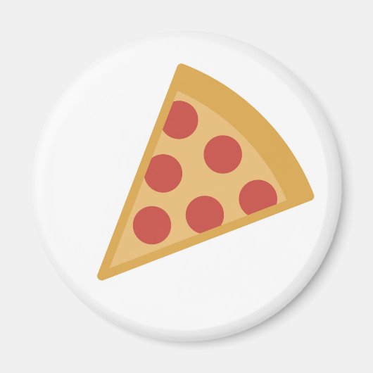 Yummy Pizza Emoji Magneet (Voorkant)