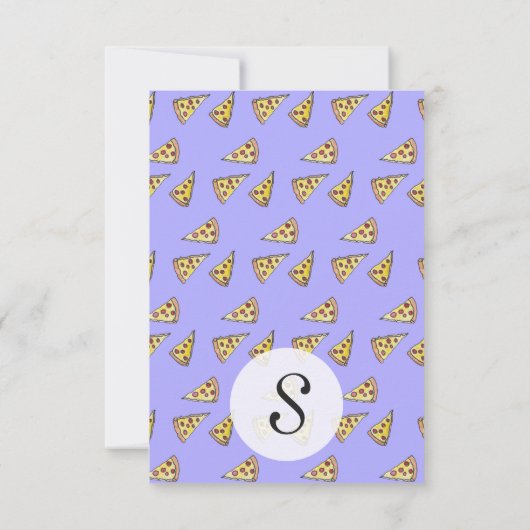 Yummy Pizza en Pepperoni Foodie Waterverf Bedankkaart (Achterkant)