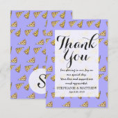 Yummy Pizza en Pepperoni Foodie Waterverf Bedankkaart (Voorkant / Achterkant)