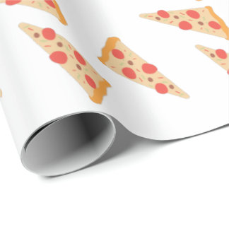Yummy Pizza en Pepperoni Foodie Waterverf Patter Cadeaupapier