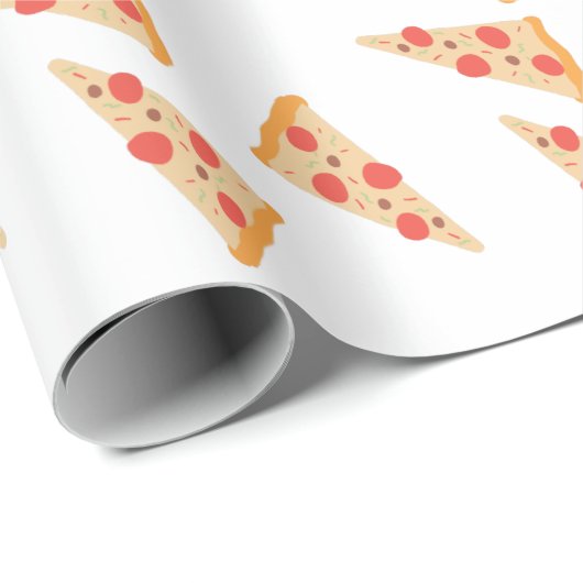Yummy Pizza en Pepperoni Foodie Waterverf Patter Cadeaupapier (Rol Hoek)