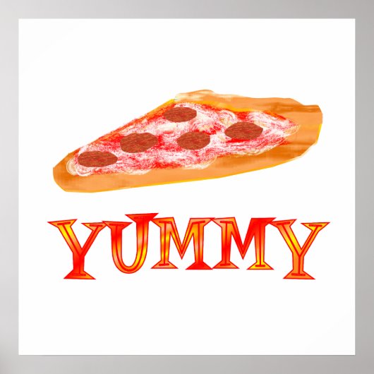 Yummy Pizza Poster (Voorkant)