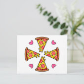 Yummy Pizza Slices Mandara Briefkaart (Staand voorkant)