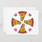 Yummy Pizza Slices Mandara Briefkaart (Voorkant / Achterkant)