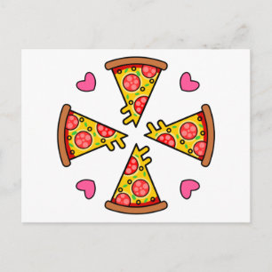 Yummy Pizza Slices Mandara Briefkaart