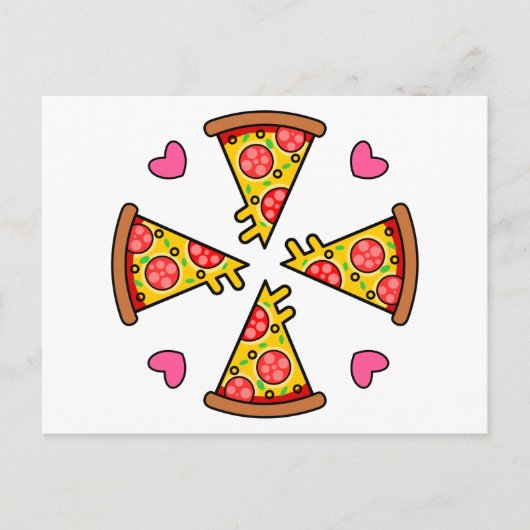 Yummy Pizza Slices Mandara Briefkaart (Voorkant)