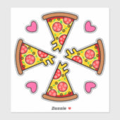 Yummy Pizza Slices Mandara Sticker (Vel)