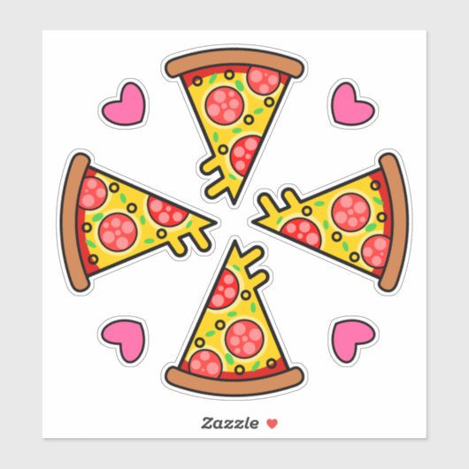 Yummy Pizza Slices Mandara Sticker (Vel)