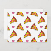 Yummy Pizza Slices Pattern Briefkaart (Voorkant / Achterkant)