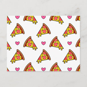 Yummy Pizza Slices Pattern Briefkaart