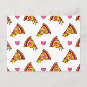 Yummy Pizza Slices Pattern Briefkaart (Voorkant)