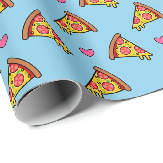 Yummy Pizza Slices Pattern Cadeaupapier (Rol Hoek)