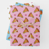 Yummy Pizza Slices Pattern Inpakpapier Vel (In situ)