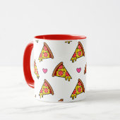 Yummy Pizza Slices Pattern Mok (Voorkant links)