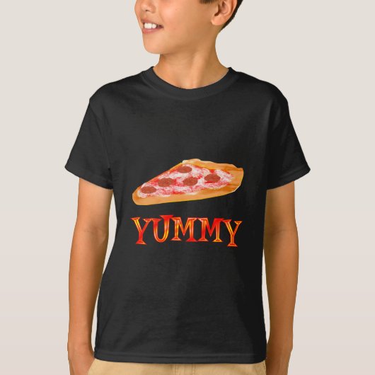 Yummy Pizza T-shirt (Voorkant)