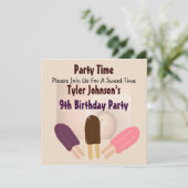 Yummy Popsicle Invitations Kaart (Staand voorkant)