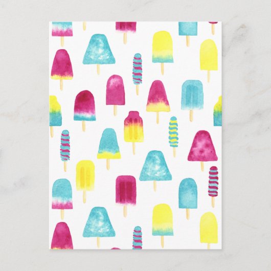 Yummy Popsicles Briefkaart (Voorkant)