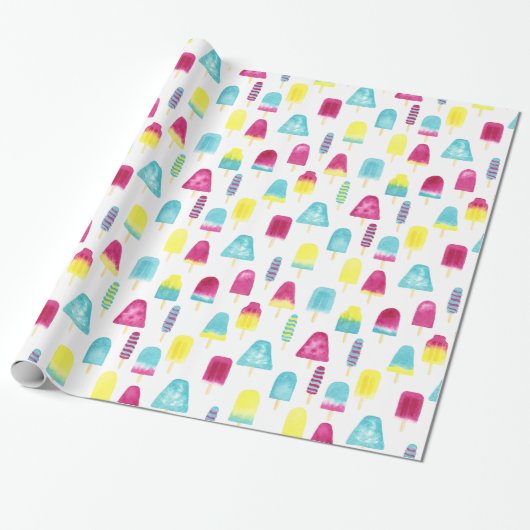 Yummy Popsicles Cadeaupapier (Uitgerold)