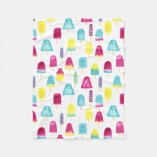 Yummy Popsicles Fleece Deken (Voorkant)