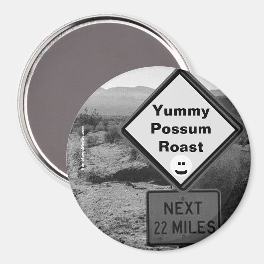 Yummy Possum Roast Koelkast Magnet (Voorkant / Achterkant)