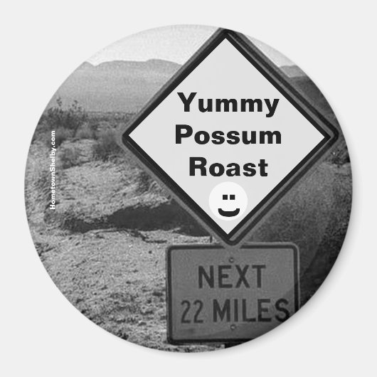 Yummy Possum Roast Koelkast Magnet (Voorkant)