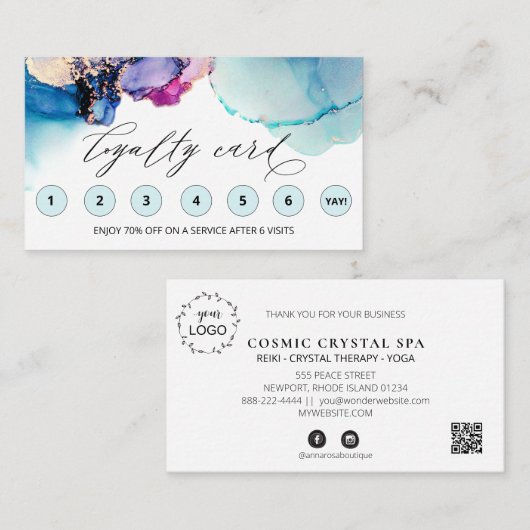 *~* Yummy QR LOGO Rewards Dank u AP29 Klantenkaartje (Voorkant / Achterkant)