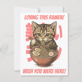 Yummy Ramen Kitten Briefkaart