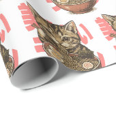 Yummy Ramen Kitten Cadeaupapier (Rol Hoek)