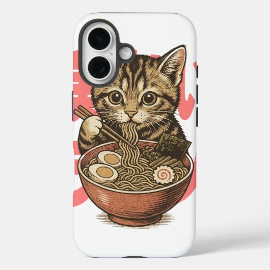 Yummy Ramen Kitten Case-Mate iPhone Case (Achterkant)