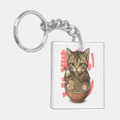 Yummy Ramen Kitten Sleutelhanger (Voorkant Links)