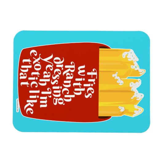 Yummy Ranch op Fries Slogan Magneet (Horizontaal)