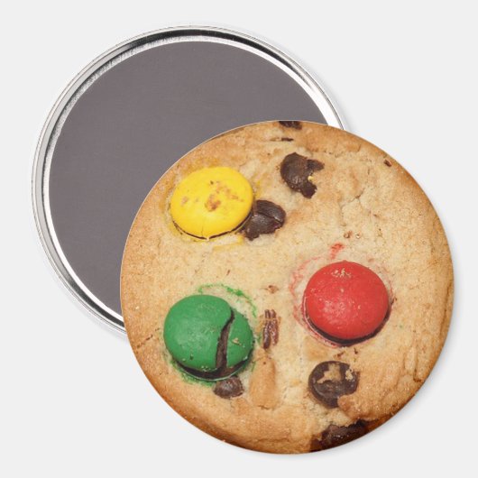 Yummy Realistic Chocolate Snoep Cookie Magnet (Voorkant / Achterkant)