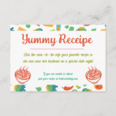 Yummy Receipe Informatiekaartje (Voorkant)