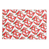 Yummy Red Hot Spicy Chili Peppers Patroon Kussensloop (Achterkant)