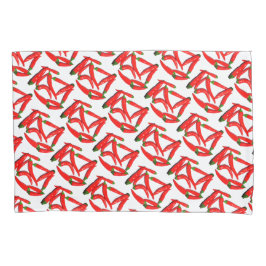 Yummy Red Hot Spicy Chili Peppers Patroon Kussensloop