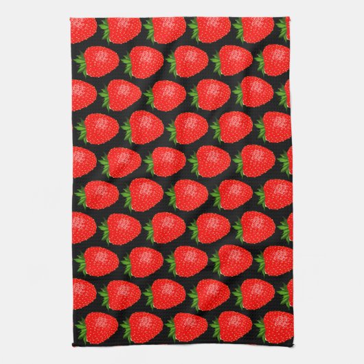 Yummy Red Strawberry World Funky Pattern Theedoek (Verticaal)