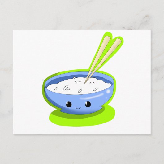 Yummy Rice! Briefkaart (Voorkant)