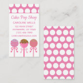 Yummy Roze Cake Poppen Zakelijke Belkaarten Visitekaartje (Voorkant / Achterkant)