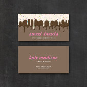 Yummy Roze Cupcake Icing Ice Cream Drips Business Visitekaartje