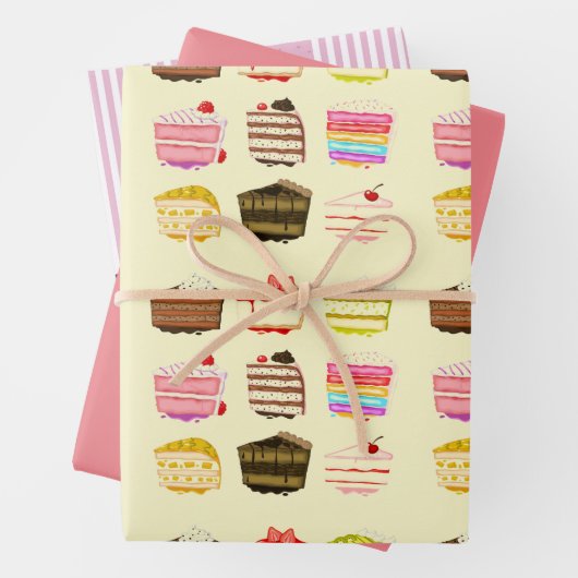 Yummy roze koekjes girly lekkere behandelingen inpakpapier vel (In situ)