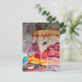 yummy sandwich junk journal Mixed Media Collage Briefkaart (Staand voorkant)