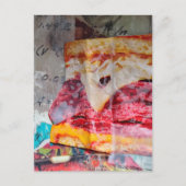 yummy sandwich junk journal Mixed Media Collage Briefkaart (Voorkant)