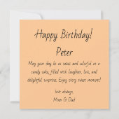 Yummy Snoep Chocolate Cake Gepersonaliseerd (Achterkant)